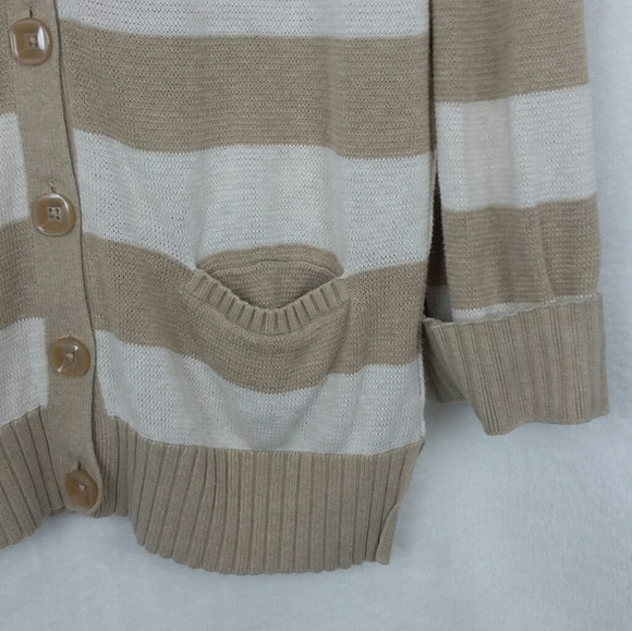 Fossil Women's Striped Button Down Cardigan sz M - Picture 3 of 8